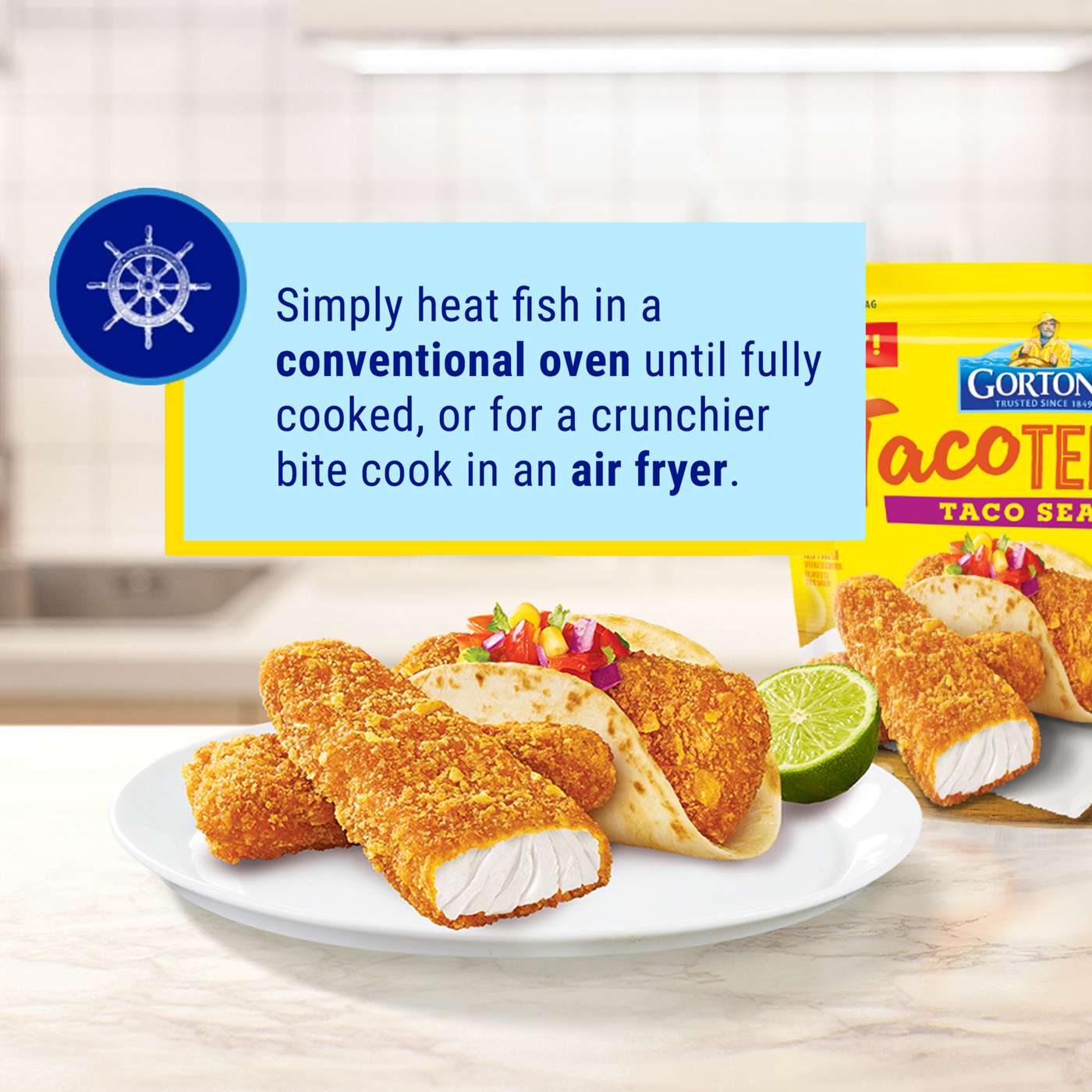 Gorton's Taco Seasoned Breaded Fish Taco Tenders; image 2 of 8