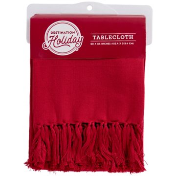 Destination Holiday Table Cloth - Maroon, 60'' x 84''