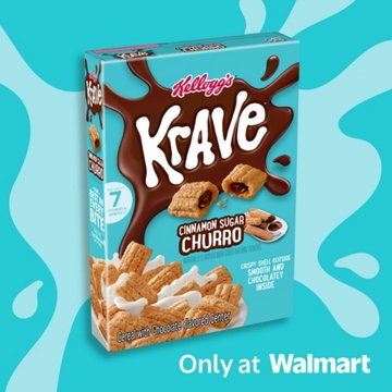 Kellogg's Krave Cinnamon Sugar Churro Cereal - Family Size, 16.8 oz
