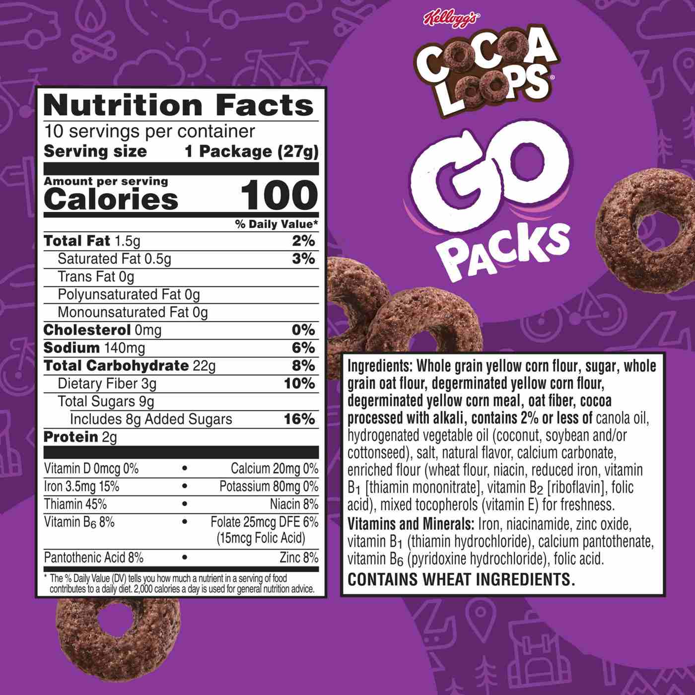 Kellogg's Cocoa Loops Go Pack Cereal Pouches; image 7 of 9