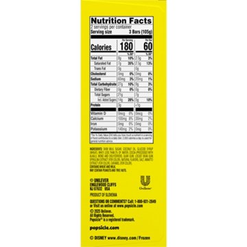 Popsicle Disney Frozen Olaf Chocolate, Vanilla & Caramel Bars