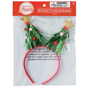 Destination Holiday Tinsel Christmas Tress Headband