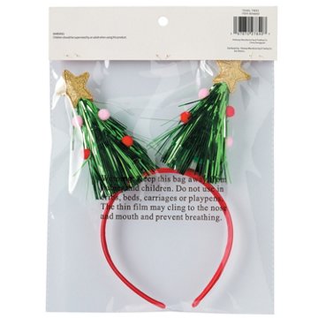 Destination Holiday Tinsel Christmas Tress Headband
