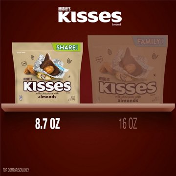 Hershey's Kisses Milk Chocolate with Almonds Candy - Share Pack
