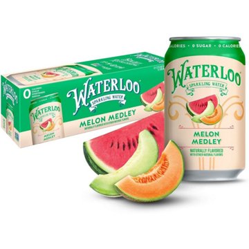 Waterloo Melon Medley Sparkling Water 12 pk Cans