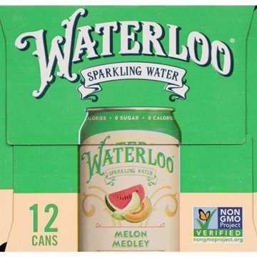 Waterloo Melon Medley Sparkling Water 12 pk Cans