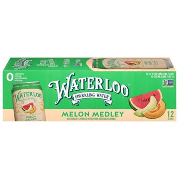 Waterloo Melon Medley Sparkling Water 12 pk Cans