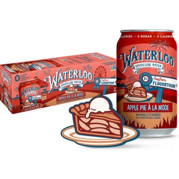 Waterloo Guiy Fieri's Flavortown Apple Pie á la Mode Sparkling Water 12pk Cans