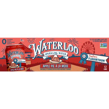 Waterloo Guiy Fieri's Flavortown Apple Pie á la Mode Sparkling Water 12pk Cans