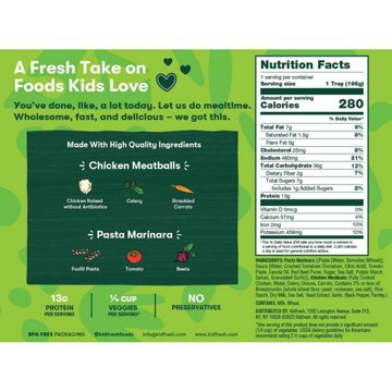 Kidfresh 13g Protein Chicken Meatballs & Pasta Marinara