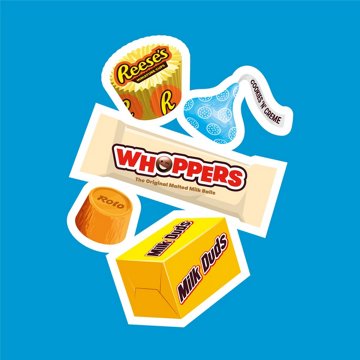 Hershey's, Reese's, Whoppers, Milk Duds & Rolo Assorted Miniature Size Candy - Party Pack