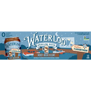 Waterloo Guy Fieri's Flavortown Root Beer Float Sparkling Water 12 pk Cans