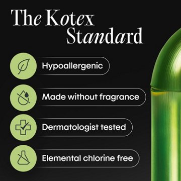 Kotex Bamboo Ultra Thin Pads with Wings - Heavy Absorbency