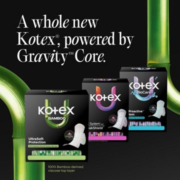 Kotex Bamboo Ultra Thin Pads with Wings - Heavy Absorbency