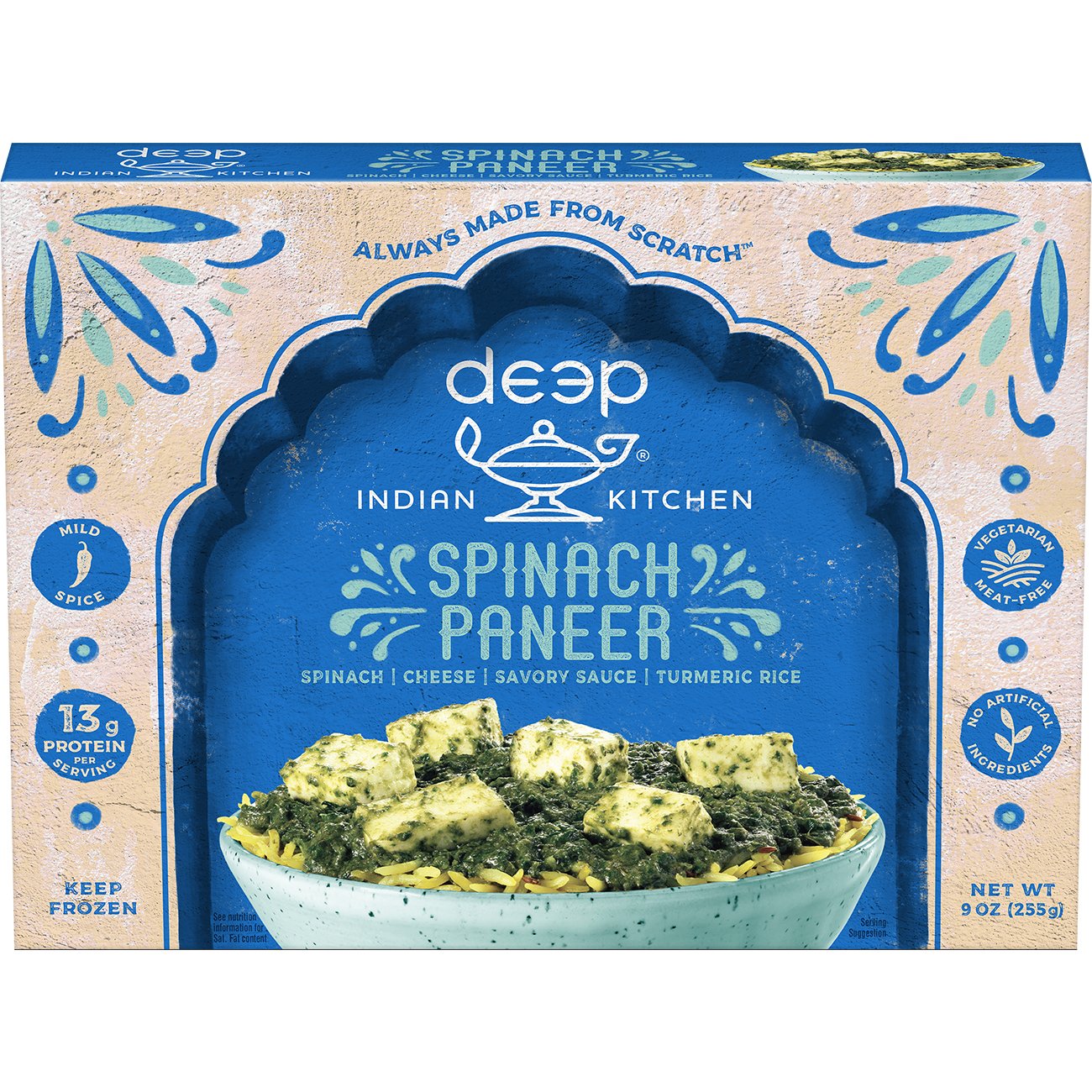 Deep Indian Kitchen 13g Protein Spinach Paneer - Shop Entrees & sides ...