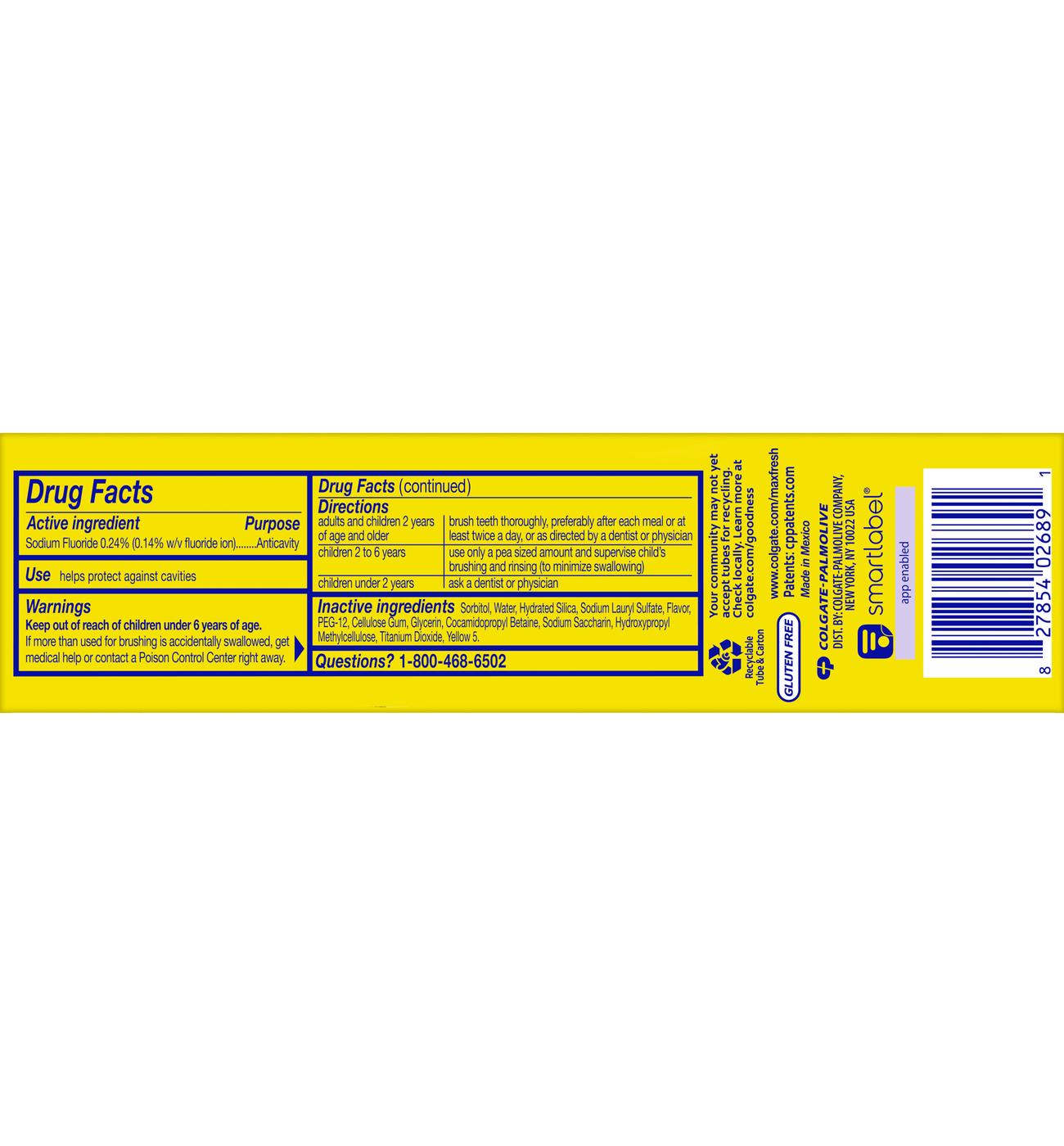 Colgate Max Fresh Toothpaste - Pineapple Coconut Crush; image 3 of 3