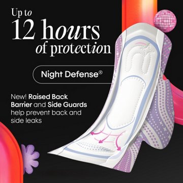 Kotex Ultra Thin Teen Pads- Overnight - Heavy Absorbency