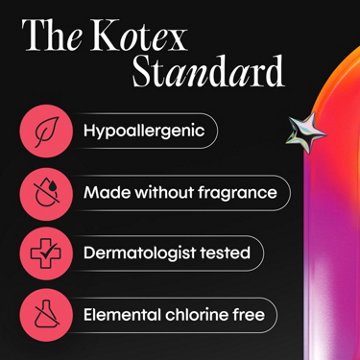 Kotex Ultra Thin Teen Pads- Overnight - Heavy Absorbency