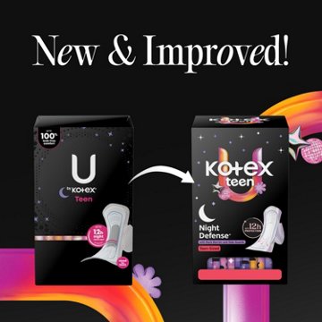 Kotex Ultra Thin Teen Pads- Overnight - Heavy Absorbency