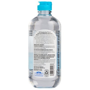 Hill Country Fare 3-in-1 Waterproof Micellar Cleansing Water, 13.5 oz