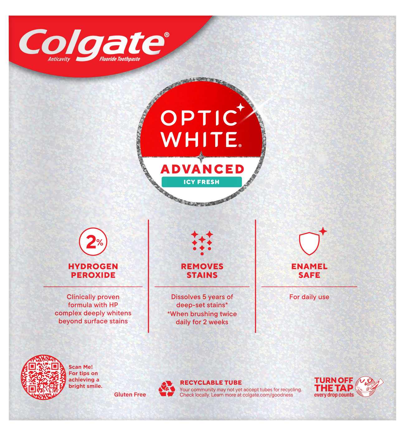 Colgate Optic White Advanced Toothpaste - Icy Fresh , 3 pk; image 2 of 3