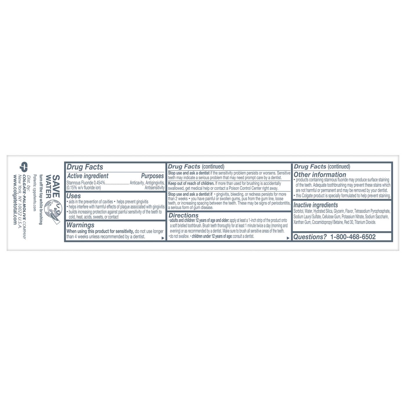 Colgate Total Active Prevention Sensitivity Mineral Shield Toothpaste - Gentle Mint; image 4 of 4