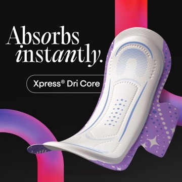 Kotex Maxi Pads with Wings - Overnight Absorbency