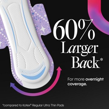 Kotex Maxi Pads with Wings - Overnight Absorbency