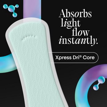 Kotex BioCare Daily Liners, Light Absorbency, Regular Length