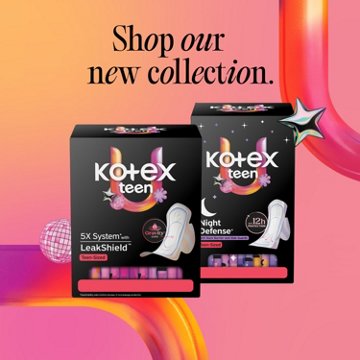 Kotex Ultra Thin Teen Pads - Heavy Absorbency