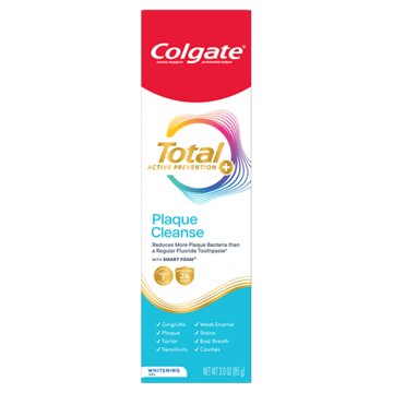 Colgate Total Active Prevention Plaque Cleanse Whitening Gel Toothpaste