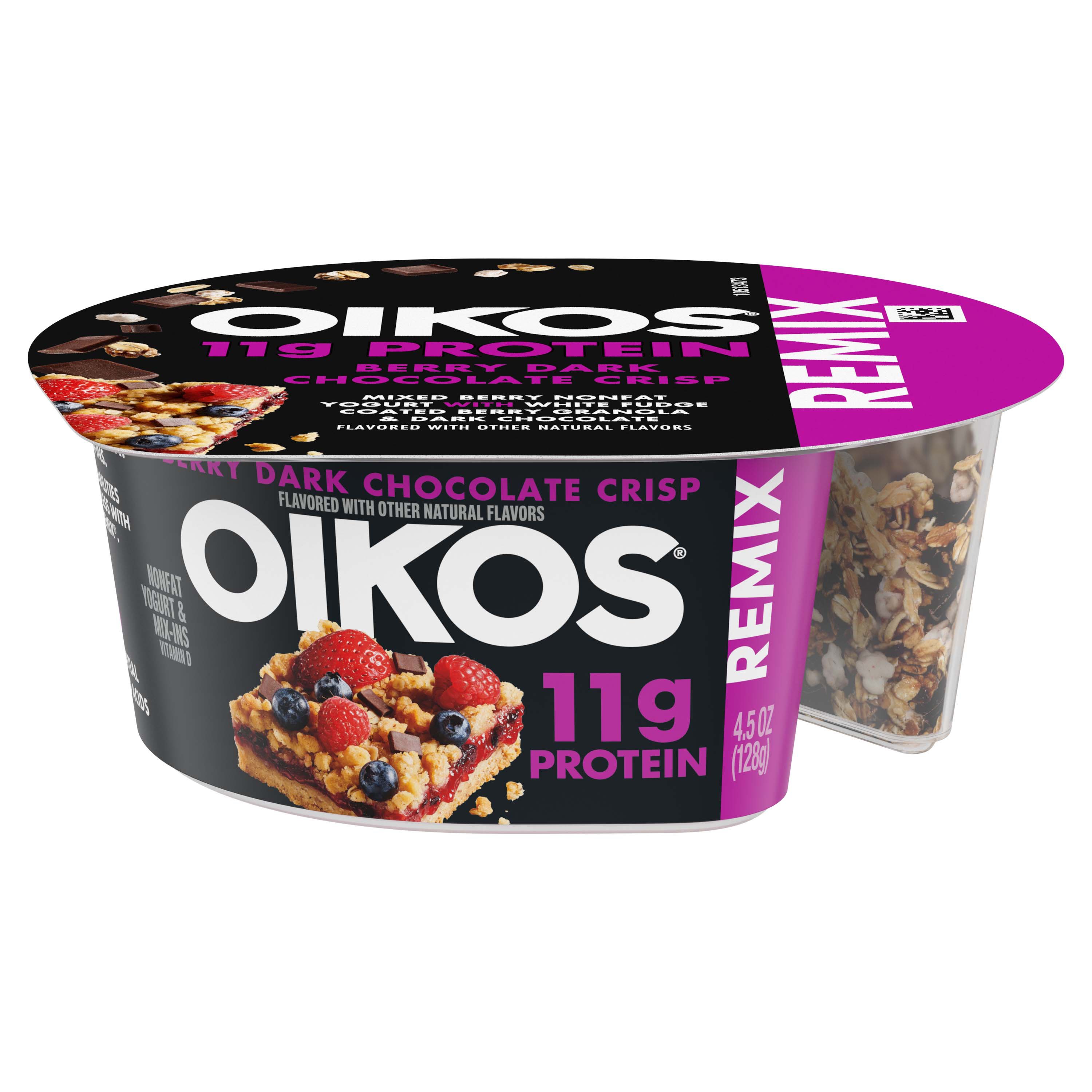 Oikos Remix 11g Protein Berry Dark Chocolate Crisp Greek Yogurt - Shop ...