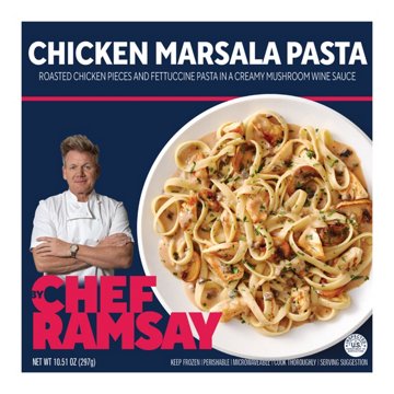 By Chef Ramsay Frozen Chicken Marsala Pasta with Roasted Chicken & Fettuccine