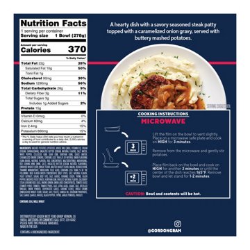 By Chef Ramsay Frozen Salisbury Steak & Mashed Potatoes with Caramelized Onion Gravy