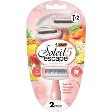 BIC Soleil Women's Razors 5 Blade Escape - Peach & Pineapple