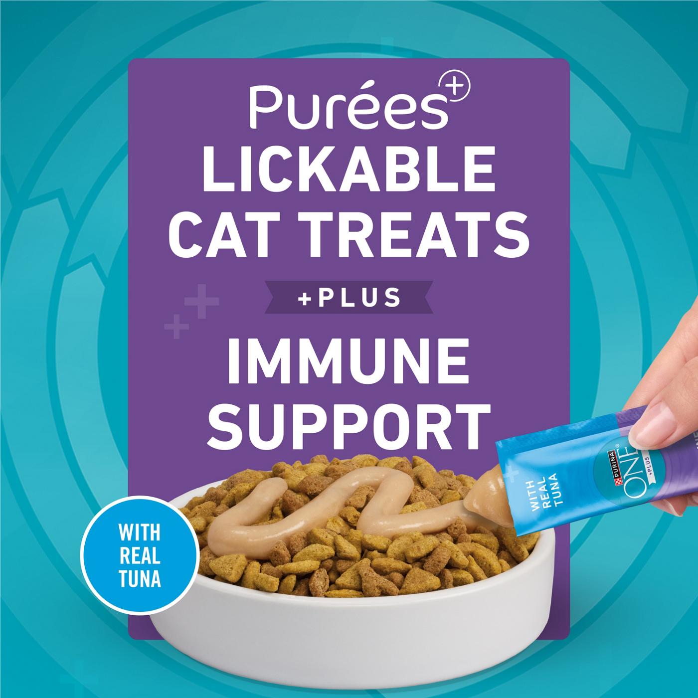 Purina ONE Plus Immune Support Purees With Real Tuna Cat Treat; image 3 of 8