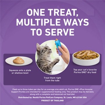 Purina ONE Plus Immune Support Purees With Real Tuna Cat Treat