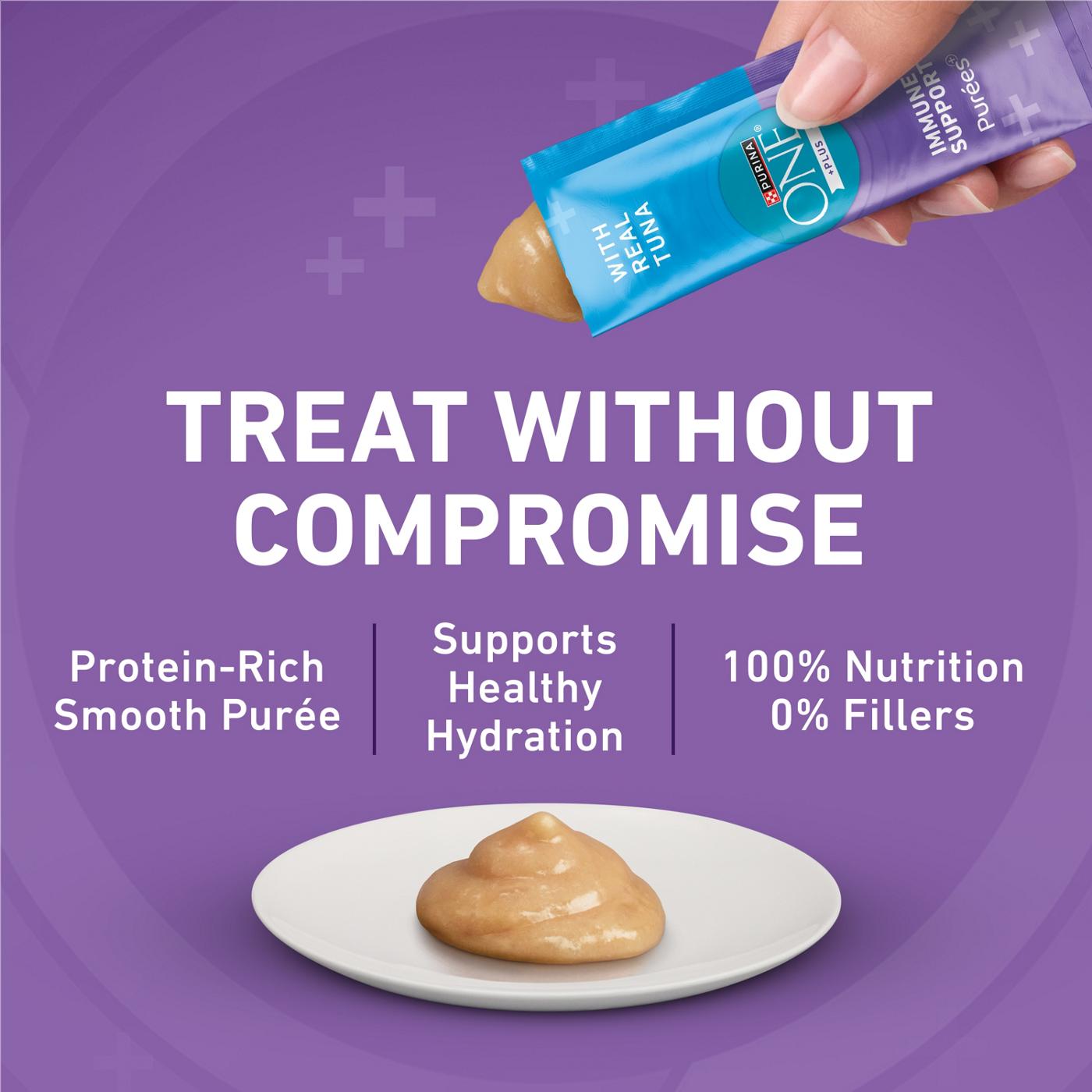 Purina ONE Plus Immune Support Purees With Real Tuna Cat Treat; image 8 of 8