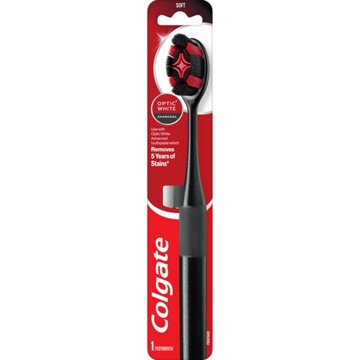 Colgate Optic White Charcoal Toothbrush - Soft