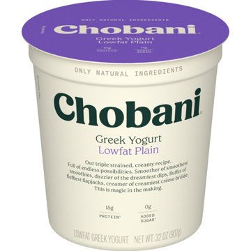 Chobani Lowfat Plain Greek Yogurt 