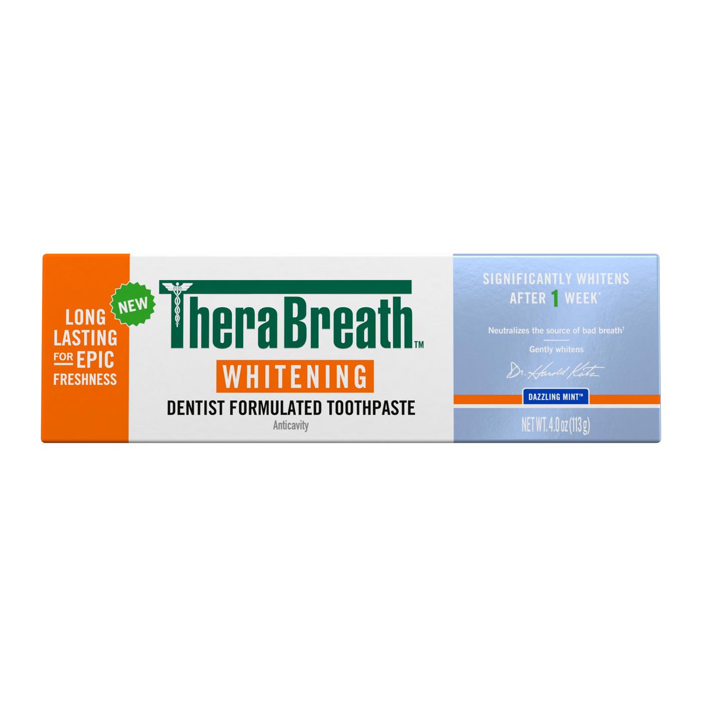 TheraBreath Whitening Toothpaste - Dazzling Mint; image 1 of 2