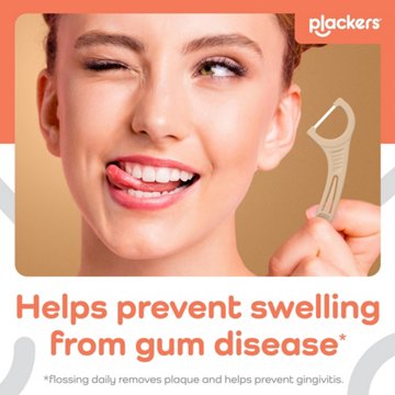 Plackers Gum Defense Floss Picks with Coconut Oil - Refreshing Coconut Flavor, Gentle, 75 ct