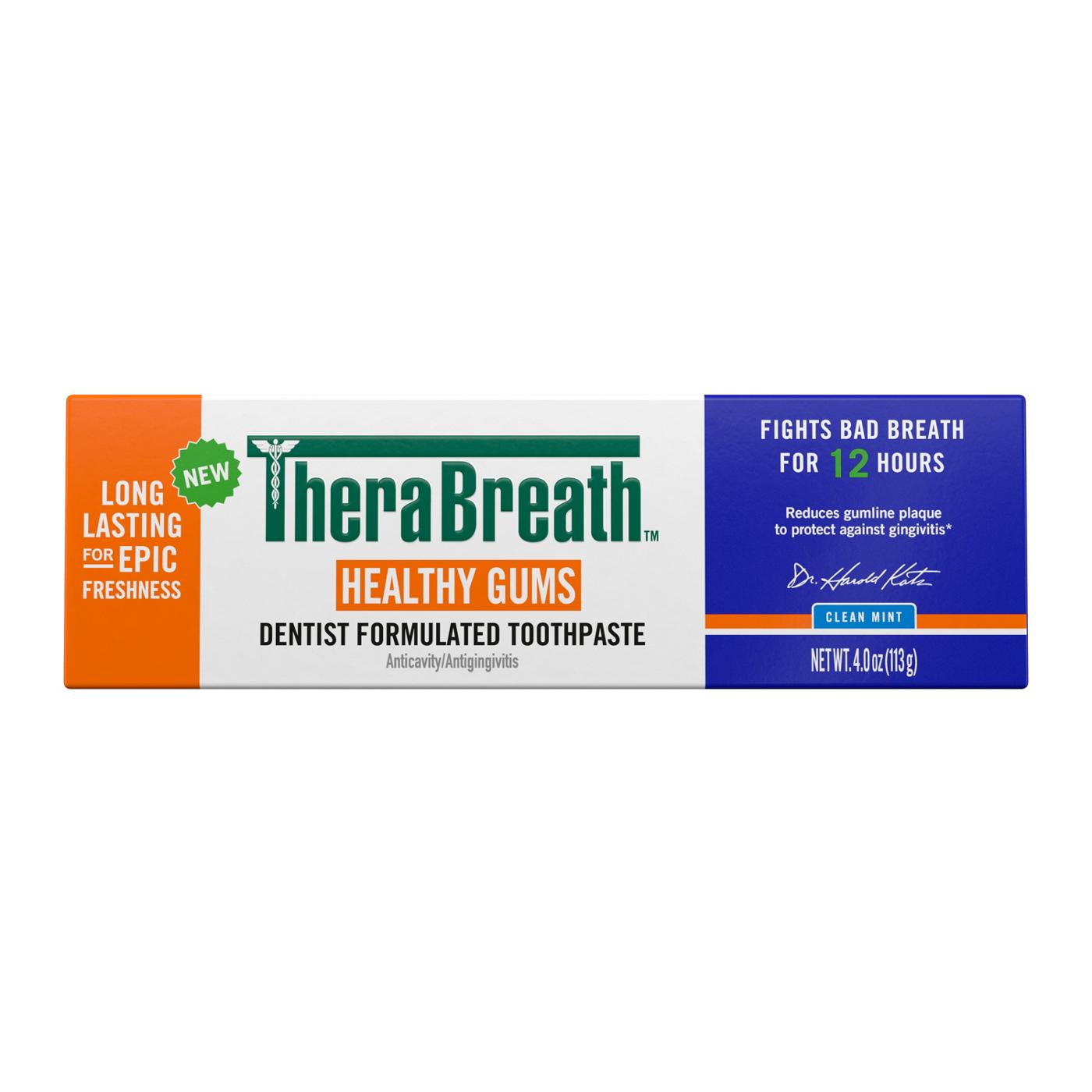 TheraBreath Healthy Gums Toothpaste - Clean Mint; image 1 of 2