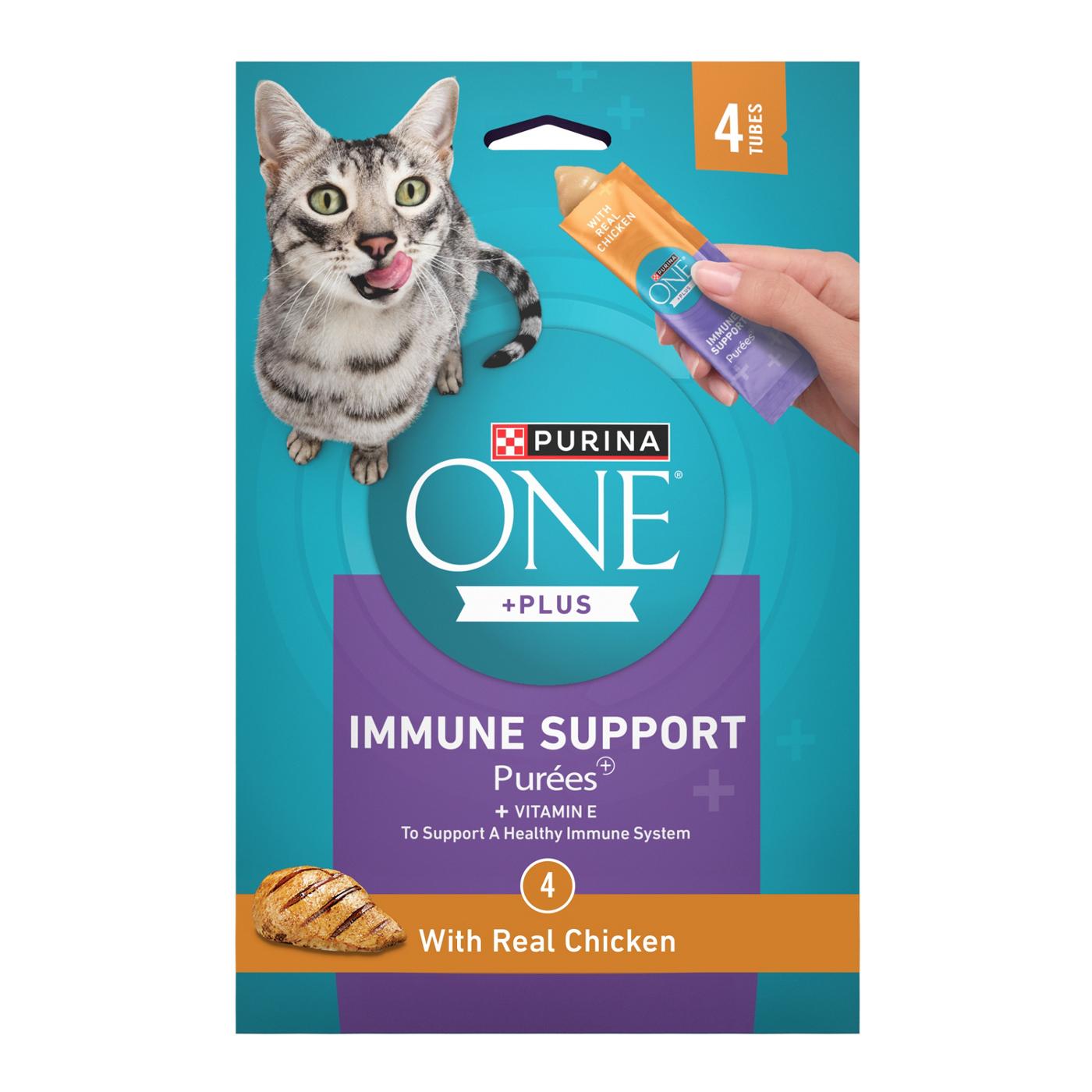 Purina ONE Plus Immune Support Purees With Real Chicken; image 1 of 8