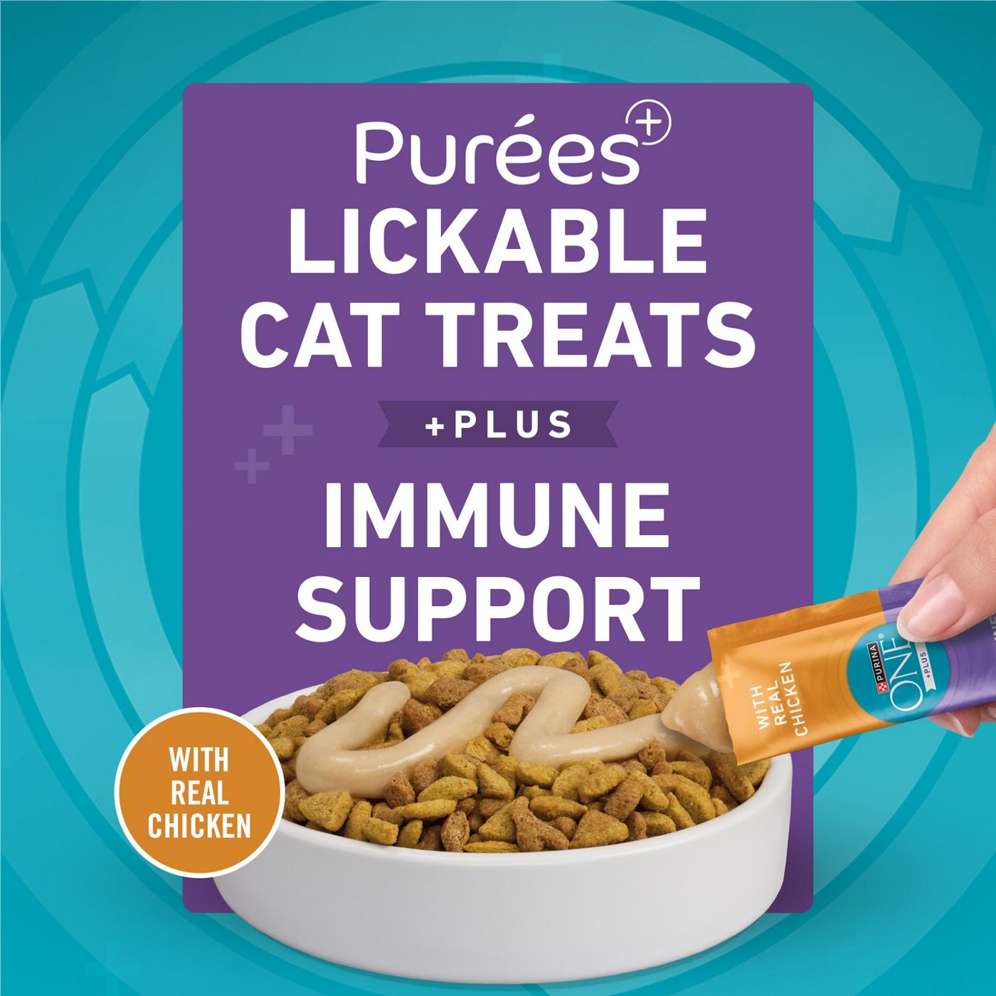 Purina ONE Plus Immune Support Purees With Real Chicken; image 3 of 8