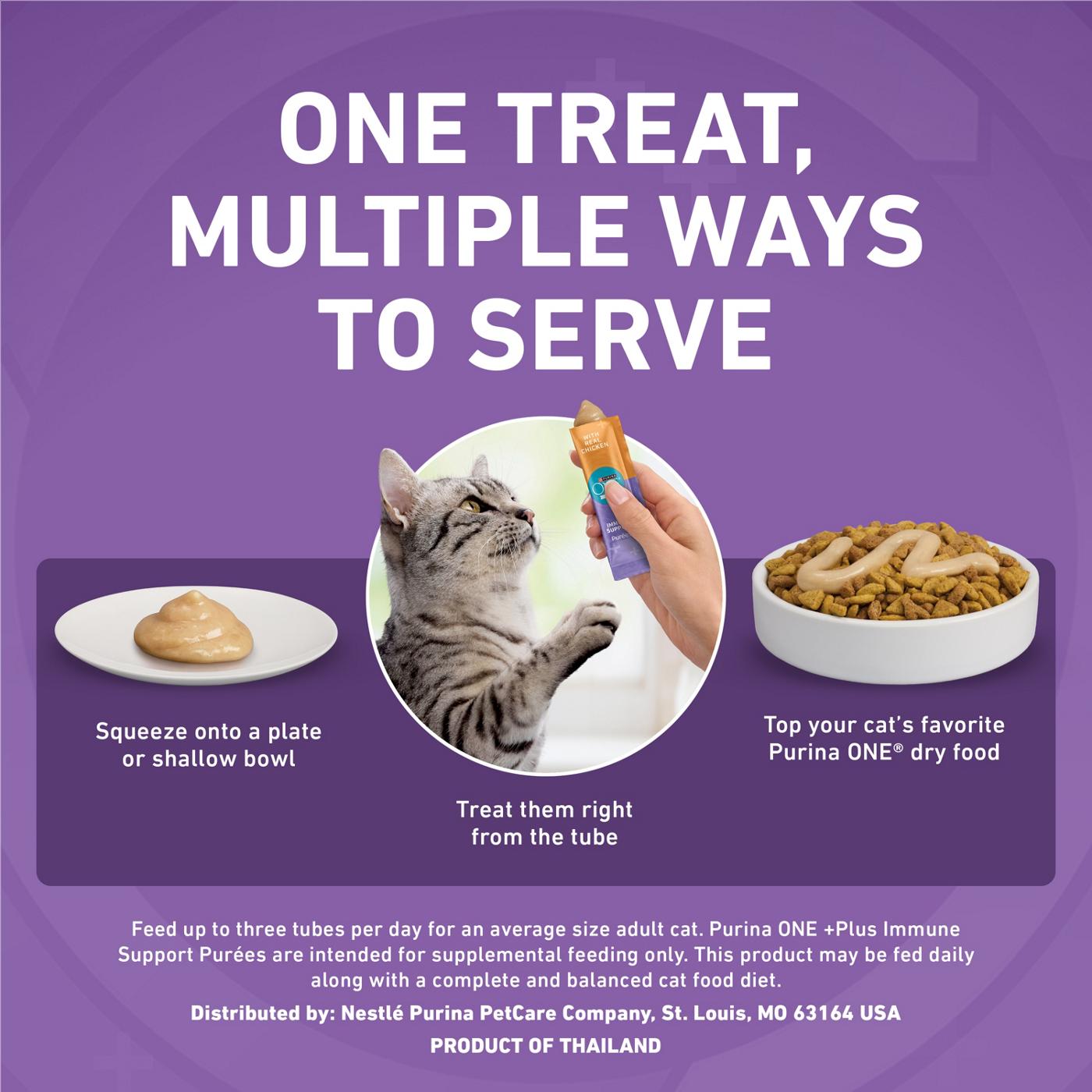 Purina ONE Plus Immune Support Purees With Real Chicken; image 5 of 8