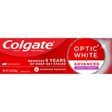 Colgate Optic White Advanced Enamel Strength  Toothpaste with 2% Hydrogen Peroxide - Soothing Mint
