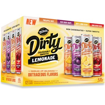 Mike's Dirty Lemonade Variety Pack, 12 ct