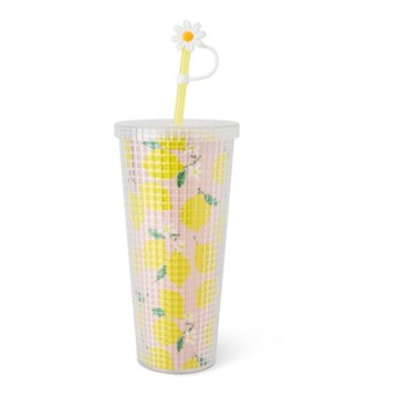 Hydragear Pixel Straw Tumbler - Lemon, 22 oz