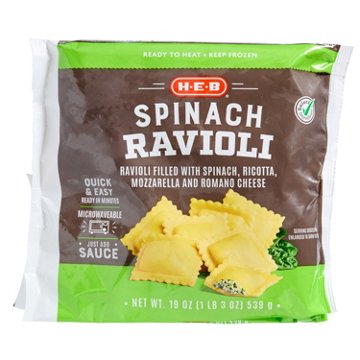 H-E-B Frozen Spinach Ravioli